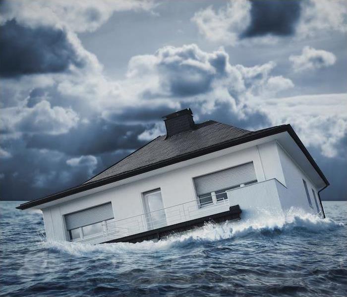 House Being Carried Away by a Storm